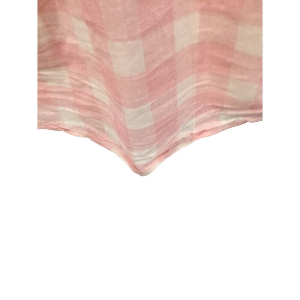 Sundance Risette Top Womens XS Pink Plaid Gingham 3/4 Sleeve Blouse Cottagecore - Picture 8 of 10